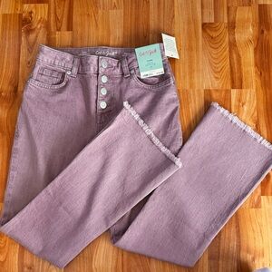 NWT Girls 12 Cat & Jack frayed denim